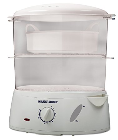 Black & Decker HS1050 7-Quart Food Steamer, White