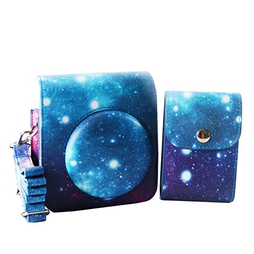[Fujifilm Instax Mini 70 Case] WOODMIN Starry Sky Galaxy 2-in-1 Accessories Bundle Set (Mini 70 case/ Mini photo case)