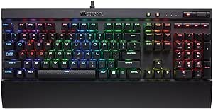 CORSAIR K70 LUX RGB Mechanical Gaming Keyboard - USB Passthrough & Media Controls - Linear & Silent - Cherry MX Silent - RGB LED Backlit