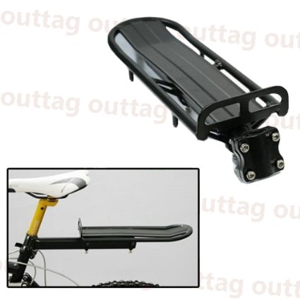 Outtag Retractable Aluminum Alloy Bike Mount Cycle Bicycle Rear Seat Post Rack Cling-on easy installmax weight 22lb