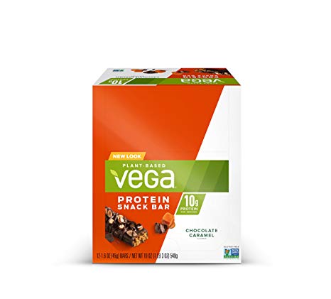 Vega Protein Snack Bar, Chocolate Caramel, 12 ct