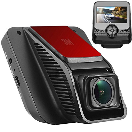 Modohe Car Dash Cam, WiFi Dashboard Camera Car Driving Video Recorder Camera Full-HD 170 Wide Angle 2.45 inch TFT LCD Screen USB Charging Vehicle Video Camera Loop Recording with Night Vision, Black