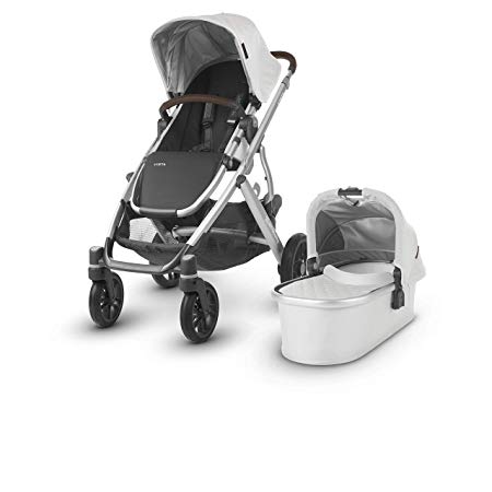 UPPAbaby Vista Stroller, Bryce (White Marl/Silver/Chestnut Leather), Standard