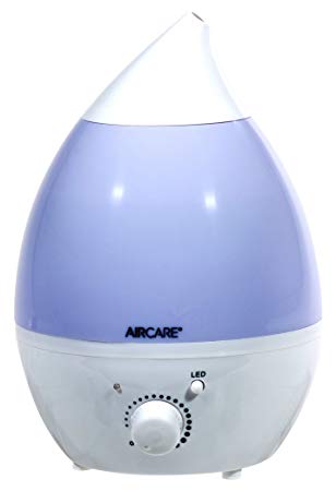 AIRCARE AUV10AWHT Aurora Mini Ultrasonic Humidifier with Aroma Diffuser and Multicolor LED Night Light, White
