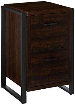 Offex Home Office 2 Drawer Vertical File Storage Cabinet - Dark Chocolate , 19.7"W x 19.7"D x 30"H - YD-OF-5134
