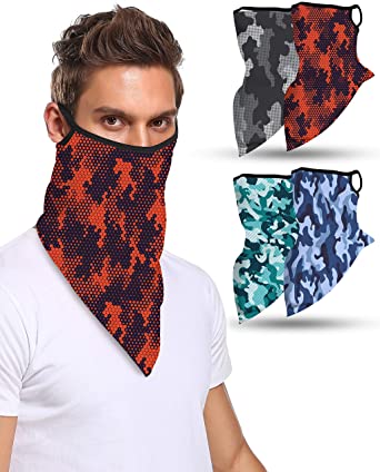 Multi-Pack Face Bandana with Ear Loops Neck Gaiter Face Scarf/Neck Cover/Face Cover for Men Women and Teens