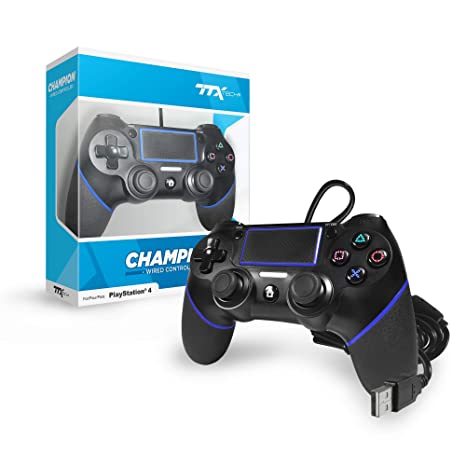 TTX Champion PS4 Wired USB Controller for Playstation 4 - Black