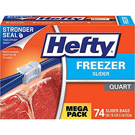 Hefty Slider Freezer Bags (Quart, 74 Count)