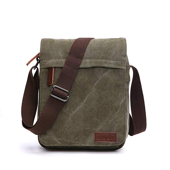 NANJUN Vintage Canvas Messenger Bag Shoulder Bags for Men Women