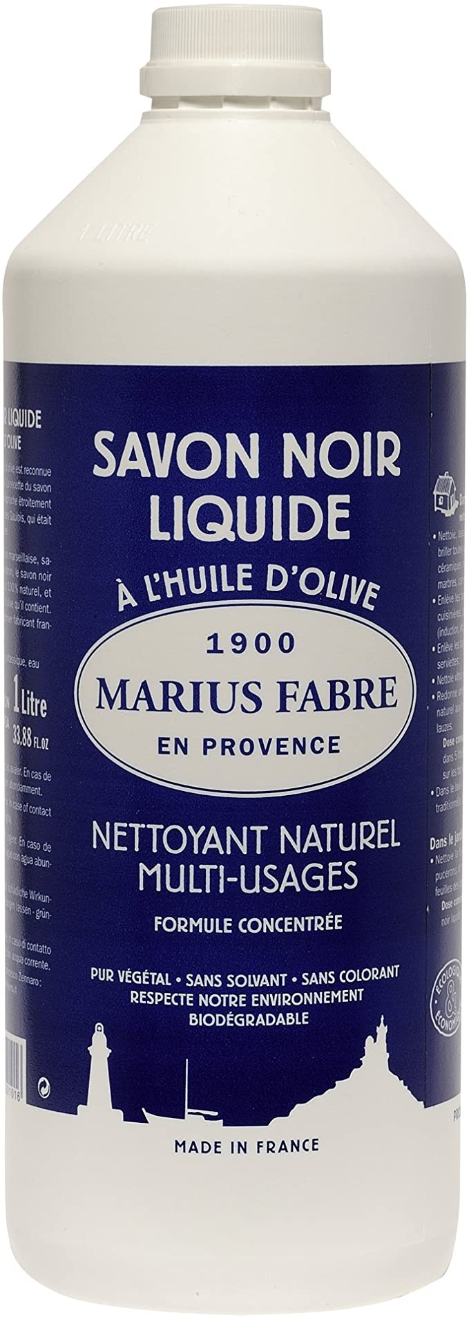 Marius Fabre Olive Oil Multi-Purpose Liquid Black Soap 1L 33.8oz