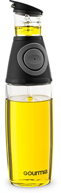 Gourmia GVD9420 Olive Oil and Vinegar Dispenser No Drip Measure & Pour Olive Oil Bottle With 500ml [17oz] Capacity