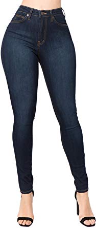 TwiinSisters Women's High Waist Super Stretch Premium Fabric Skinny Jeans