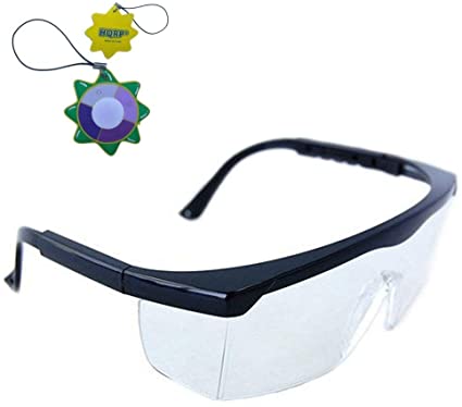 HQRP Clear Tint UV Protective Safety Glasses Goggles for Lab Chemistry Courses Science Class in School High School College Laboratory Work Plus HQRP UV Meter