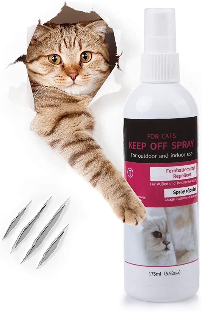 Petsvv Anti Scratch Cat Spray, Kittens and Cats Repellent, Non-Toxic Cat Repellent Indoor