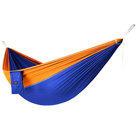 Yes4All Lightweight Camping Hammock with Carry Bag – Multi Color Available (Single) & Tree Strap (Optional)