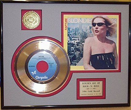 Debbie Harry Blondie "Rapture" Framed 24Kt Gold Record Art