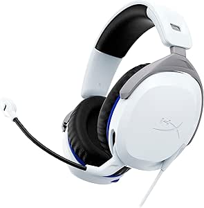 HyperX Cloud Stinger II, Cuffie da Gaming, Connessione Cablata a 3,5 mm, Audio Immersivo, Telaio in Plastica, Cuscinetti in Memory Foam Rivestiti in Similpelle, Adatto per PS4 e PS5, Bianco