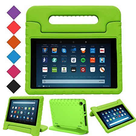 BMOUO All-New Fire HD 8 2017 Case - Light Weight Shock Proof Handle Kid-Proof Cover Kids Case for All-New Fire HD 8 Tablet (7th Generation, 2017 Release), Green