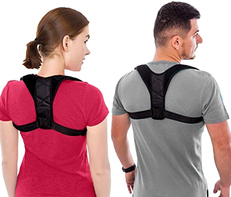 Unisex Back Brace Posture Corrector for Men and Women, Adjustable Back Straightener & Upper Back Brace Support & Pain Relieve for Shoulder, Neck & Back