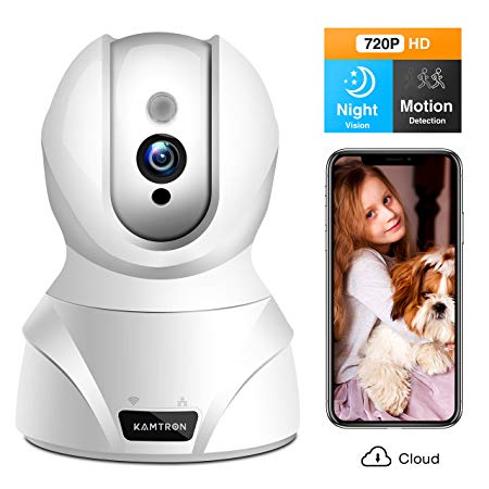 LinkWitz 720p HD wireless Wi-Fi security camera with motion detection, Night Vision and two way audio Black
