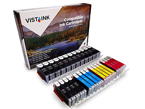 Vista Ink Compatible Canon PGI-250XL CLI-251XL Canon 251 XL 250 XL Ink Cartridges High Yield Color Replacement for Canon Printers - BK/C/M/Y - Ideal for Color Printing - 28/Pack