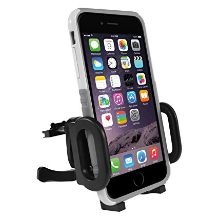 Macally Universal Car Vent Phone Holder Mount with 360° Rotatability and a Metal Spring Loaded Clip for iPhone, Samsung, and other Smartphones (MCARVENT)