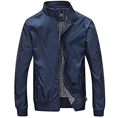 Autumn Winter Jacket Men Slim Solid Zipper Casual Coat jaqueta masculina Outdoor 2Colors Plus Size 3XL
