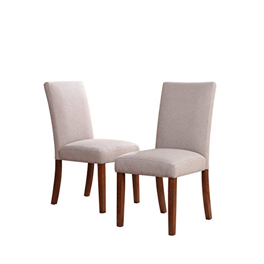 Dorel Living Linen Chairs, Taupe, Set of 2