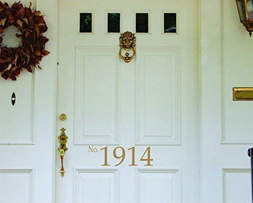 Front Door Decal - House Number Vinyl Lettering- Wall Art- Home Vinyl Wall Decals - SF