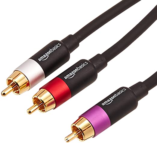 AmazonBasics 1-Male to 2-Male RCA Audio Stereo Subwoofer Cable - 8 Feet