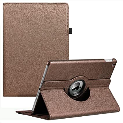 New iPad 8th Generation (2020) / 7th Generation (2019) 10.2 Inch,360 Degree Rotating Stand Smart Case Protective Cover with Auto Sleep/Wake Function(Brown)