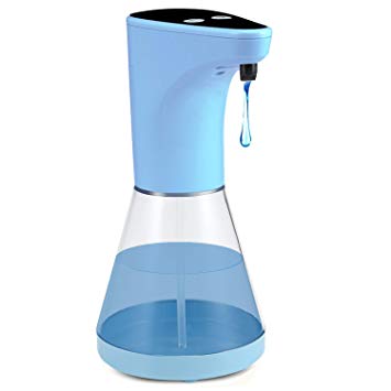 JinZiYi Automatic Soap Dispenser, Touchless Soap Dispenser Auto Kitchen & Bathroom Soap Dispenser Hand Waterproof Anti-Leak IR Infrared Motion Sensor Hand Free 17oz/500ml (Blue)