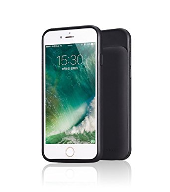 RUNSY iPhone 7 / 6S / 6 Battery Case, Ultra Thin 3000mAh Rechargeable Extended Battery Charging Case for iPhone 7 / 6S / 6 (4.7 inch), External Battery Charger Case, Backup Power Bank Case (4.7 inch)