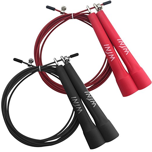 Adjustable Speed Cable Jump Ropes with 2 Packs, Premium Quality Best for Keeping Fitness and Cable Protector for Rough Area.IHUIXINHE Adjustable Ropes for Adults&Kids