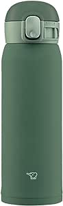 Zojirushi SM-WA48-GD Water Bottle, One-Touch Stainless Steel Mug, Seamless, 1.6 fl oz (0.48 L), Khaki