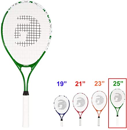 Gamma Sports Junior Tennis Racquet: Quick Kids 25 Inch Tennis Racket - Prestrung Youth Tennis Racquets for Boys and Girls - 93 Inch Head Size - Green