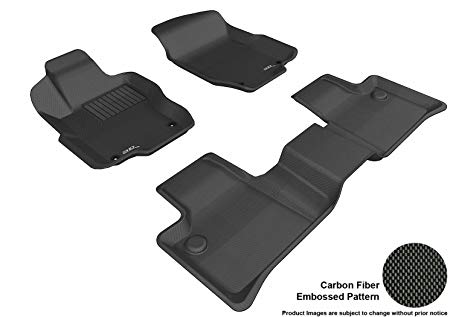 3D MAXpider Complete Set Custom Fit All-Weather Floor Mat for Select Mercedes-Benz ML-Class Models - Kagu Rubber (Black)