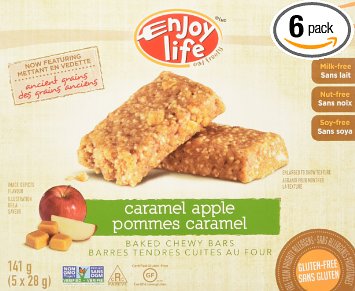 Enjoy Life Baked Chewy 1 Ounce Bars, Gluten Free, Dairy Free, Nut Free & Soy Free, Caramel Apple, 5 Count (Pack of 6)