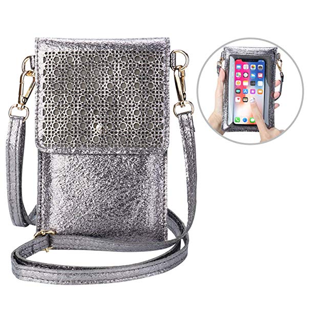 seOSTO Small Crossbody Bag, Cell Phone Purse Smartphone Wallet with 2 Shoulder Strap Handbag for Women