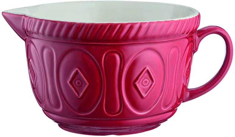 Mason Cash Chip Resistant Earthenware Batter Mixing Bowl, Ceramic, Red, 26 x 19.7 x 13 cm