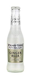 Fever-Tree Refreshingly Light Ginger Beer, 6.8 Fl Oz Glass Bottle (24Count)