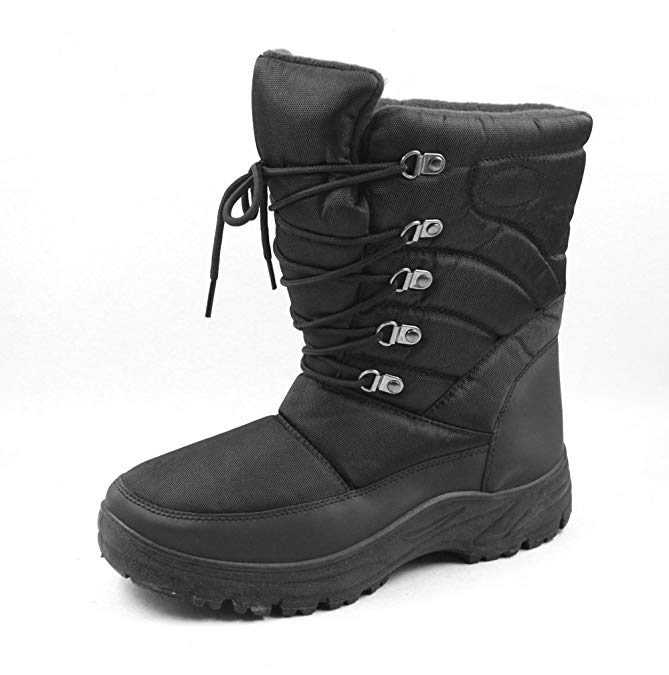 SkaDoo Mens Winter Snow Boots - Lace-up Closure Comfortable Weatherproof Sizes 7-13