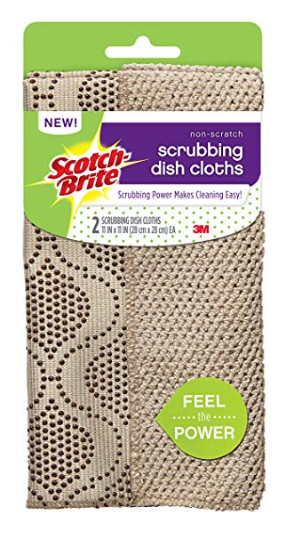 Scotch-Brite Reusable Dishcloth, Brown, 2 Count