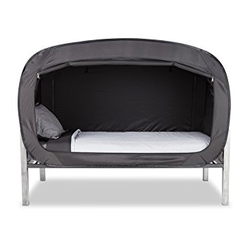 Privacy Pop Bed Tent (Full) - BLACK