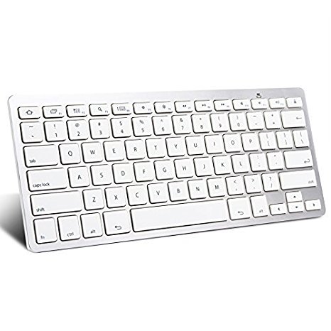 OMOTON Ultra-Slim Bluetooth Keyboard for Samsung Galaxy Tab Series, Galaxy Note Series Tablet and other Android Devices, White