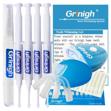 Grinigh Close Comfort Teeth Whitening Kit with Moisturizing Swabs  More Than 12 Treatments of Home Regular Strength Gel 35 Carbamide Peroxide