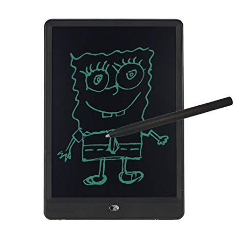 iQbe 10inch LCD Writing Tablet with Stylus and Digital Screen Lock, Kids Drawing Board eWriter as A Perfect Office Note Pad Graphics Tablets (Black)