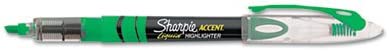 Sharpie Accent Liquid Pen Style Highlighter, Chisel Tip, Fluorescent Green, Dozen