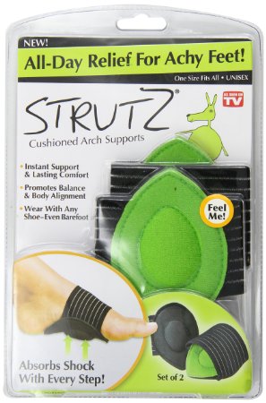 Strutz Cushioned Arch Supports, Green, 2 Count