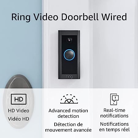 Ring Video Doorbell Wired with All-new Ring Indoor Cam (2nd Gen) white, and Ring Alarm 5-Piece Kit (2nd Gen)